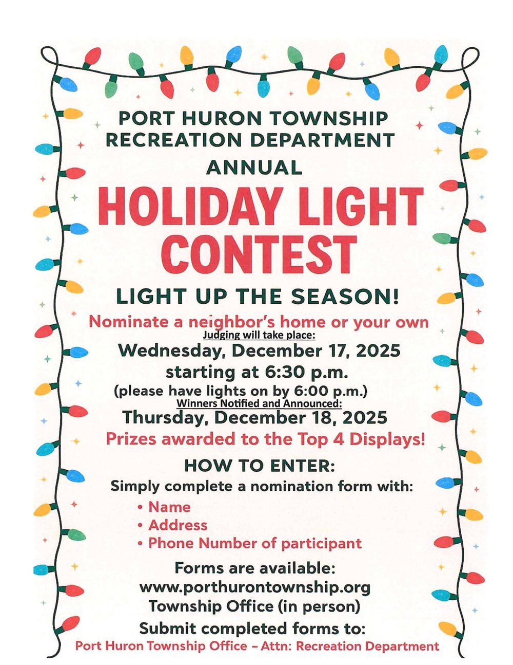 Annual Holiday Lights Contest